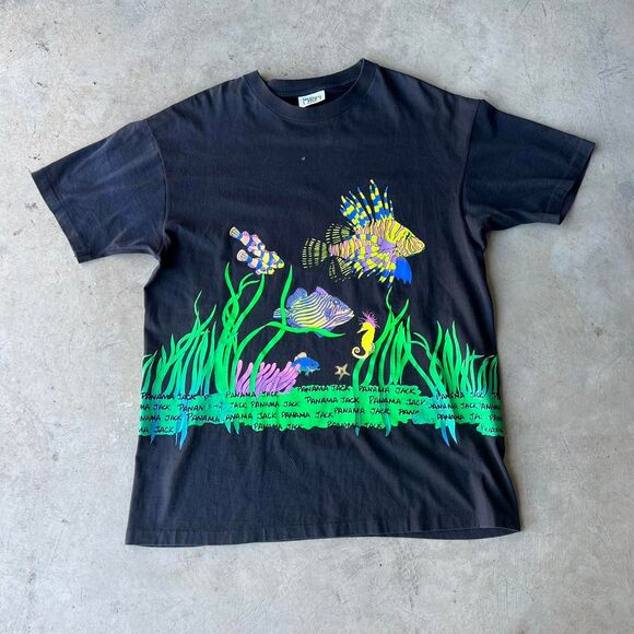 Panama Jack Other - Panama Jack y2k Black tee aop fish wildlife Mens size XXL